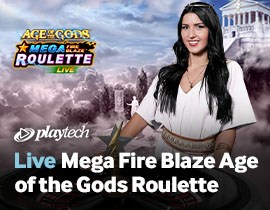 Mega Fire Blaze Age of the Gods Roulette Live - Playtech